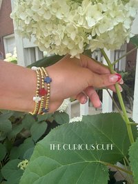 Red & Gold Beaded Bracelet 