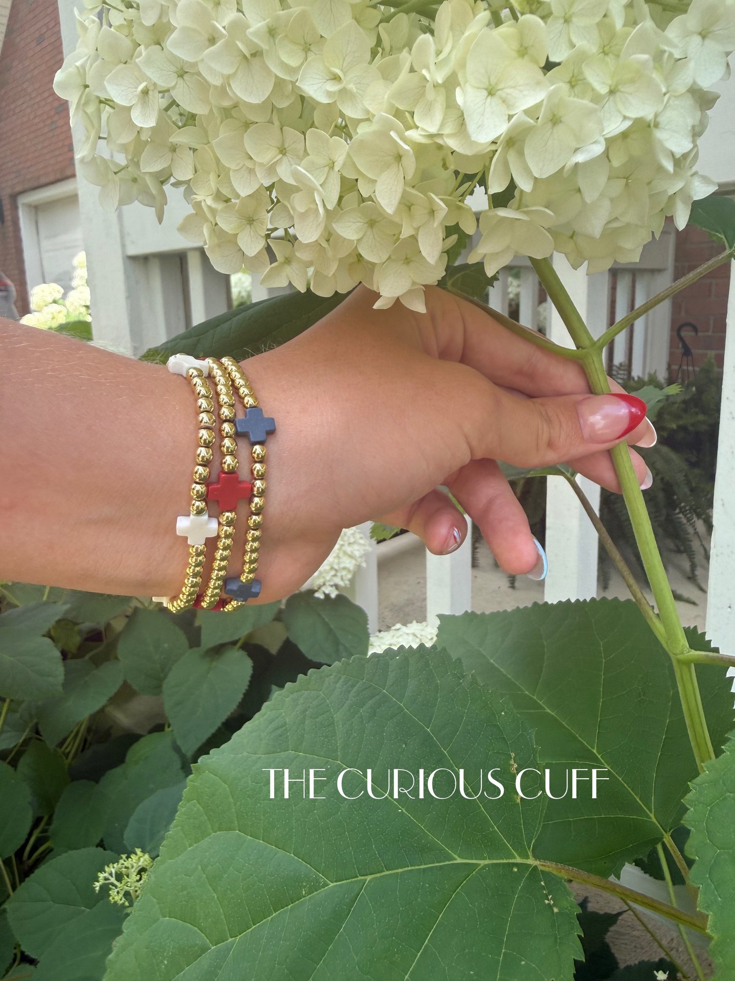 Red & Gold Beaded Bracelet 