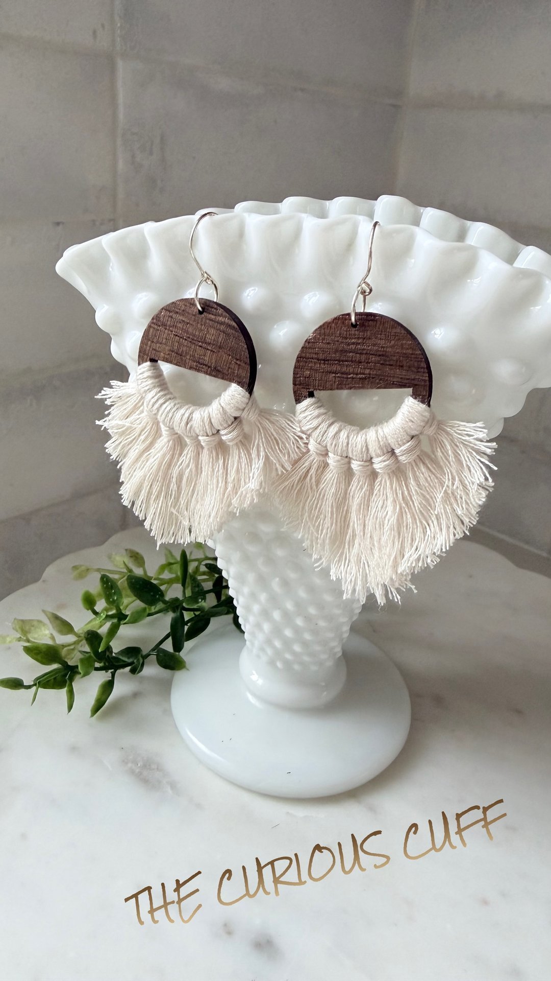 Ivory Drift Fringe Earrings