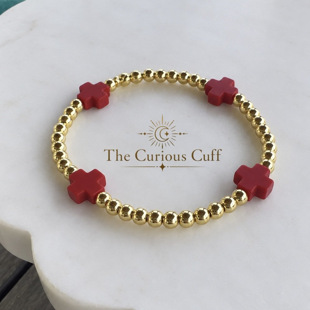 ✦ COLOR POP CROSS BRACELETS- lil’ bit bigger block cross size ✦