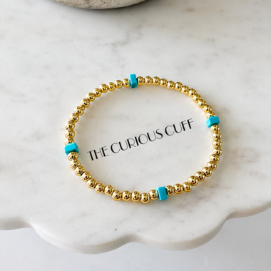 Turquoise & Gold Stacker